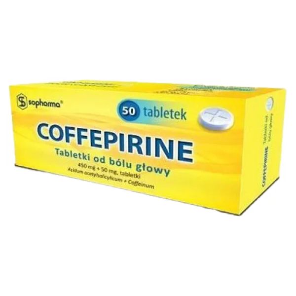 Coffepirine 450mg + 50mg, 50 tabletek