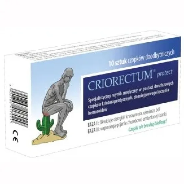 Criorectum Protect, czopki doodbytnicze, 10 sztuk