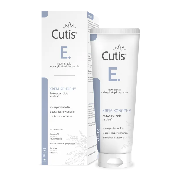 Cutis E-EGZEMA, Krem konopny 17% + CBD do skóry alergicznej i atopowej, 120 ml