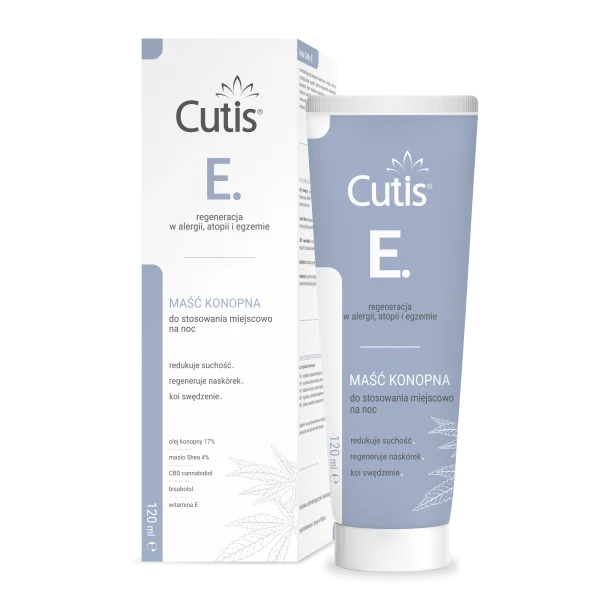 Cutis E-EGZEMA Maść konopna 17% + CBD, do skóry alergicznej i atopowej, 120 ml