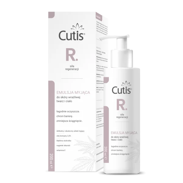 Cutis R ( dawniej Mini), emulsja micelarna do mycia ciała i włosów, od pierwszych dni życia, 200 ml