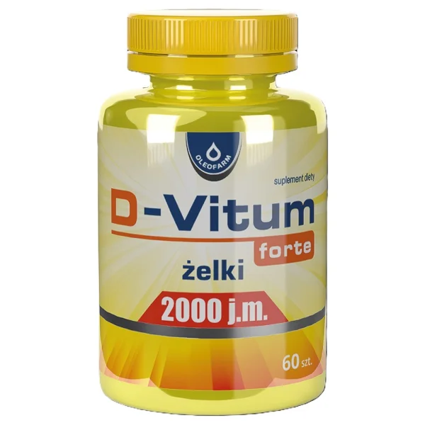 D-Vitum Forte 2000 j.m., żelki, 60 sztuk