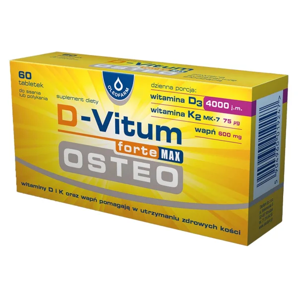 D-Vitum Forte Max Osteo, 60 tabletek do ssania lub połykania