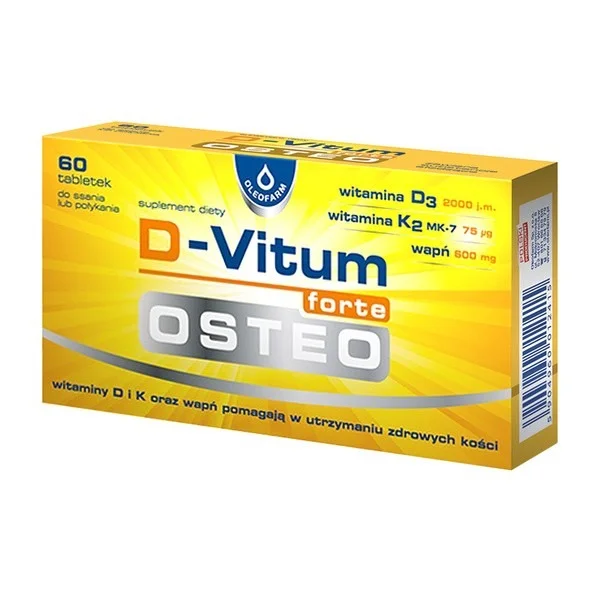 D-Vitum Forte Osteo, 60 tabletek do ssania lub połykania