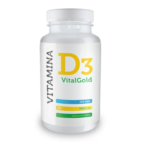 Vitamina D3 VitalGold, 2000 j.m., 120 tabletek