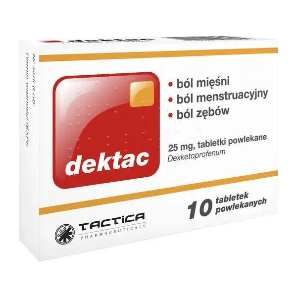 Dektac, 25 mg, 10 tabletek powlekanych