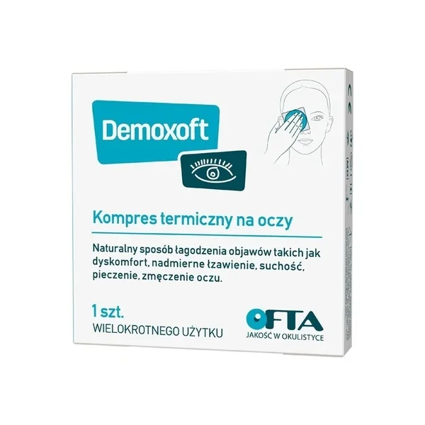 Demoxoft, kompres termiczny na oczy, welokrotnego użytku, 1 sztuka