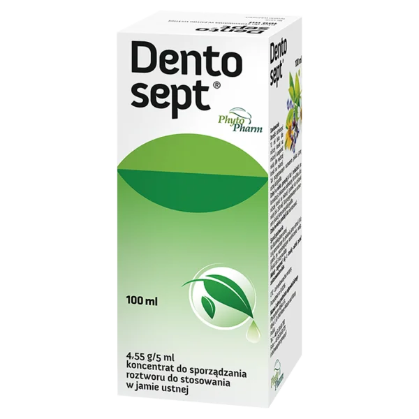 Dentosept 4,55 g/ 5 ml, koncentrat do sporządzania roztworu do stosowania w jamie ustnej, 100 ml