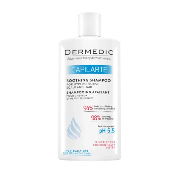 Dermedic Capilarte, szampon kojący do włosów i nadwrażliwej skóry, 300 ml
