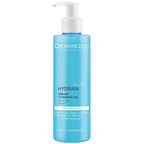 Dermedic Hydrain, kremowy żel do mycia twarzy, skóra odwodniona i sucha, 200 ml