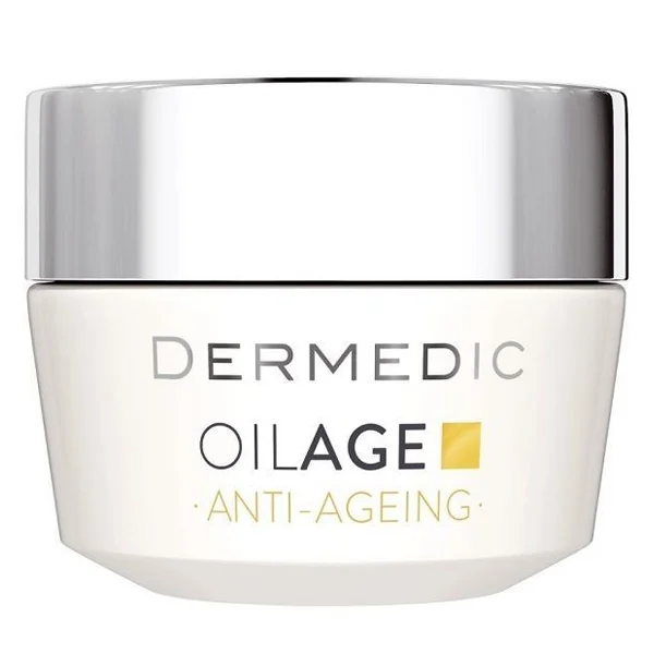 Dermedic Oilage, naprawczy krem na noc przywracający gęstość skóry, skóra wrażliwa z oznakami starzenia, 50 g