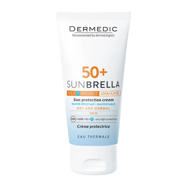 Dermedic Sunbrella, krem ochronny do twarzy, skóra sucha i normalna, SPF50, 50 g