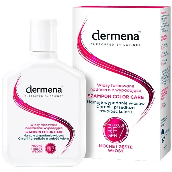 Dermena Color Care, szampon przeciw wypadaniu, włosy zniszczone farbowaniem, 200 ml
