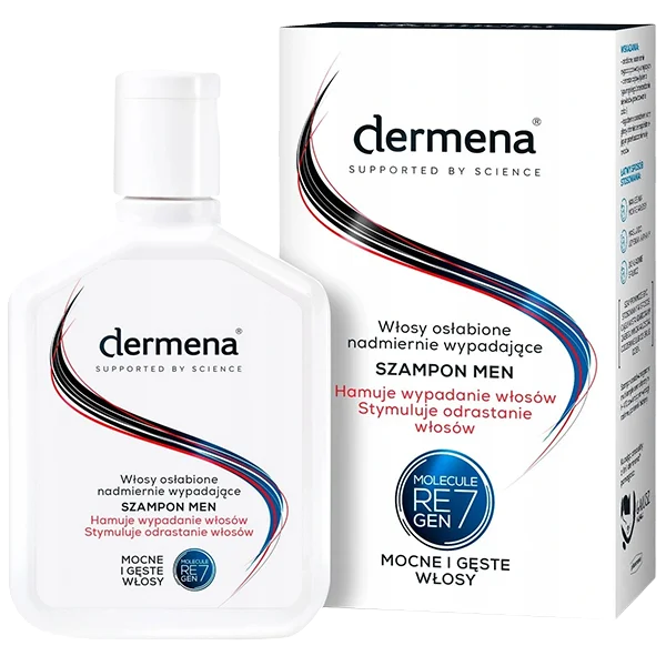 Dermena Hair Care Men, szampon hamujący wypadanie włosów, 200 ml