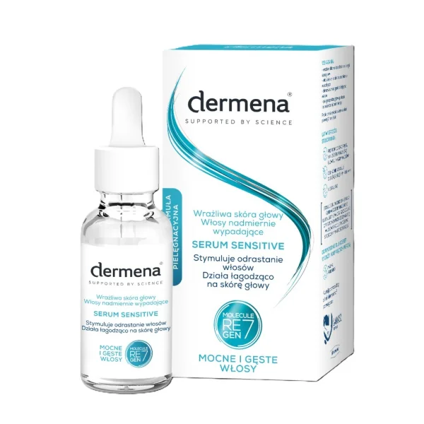 Dermena Sensitive, serum stymulujące odrastanie włosów, do wrażliwej skóry głowy, 50 ml