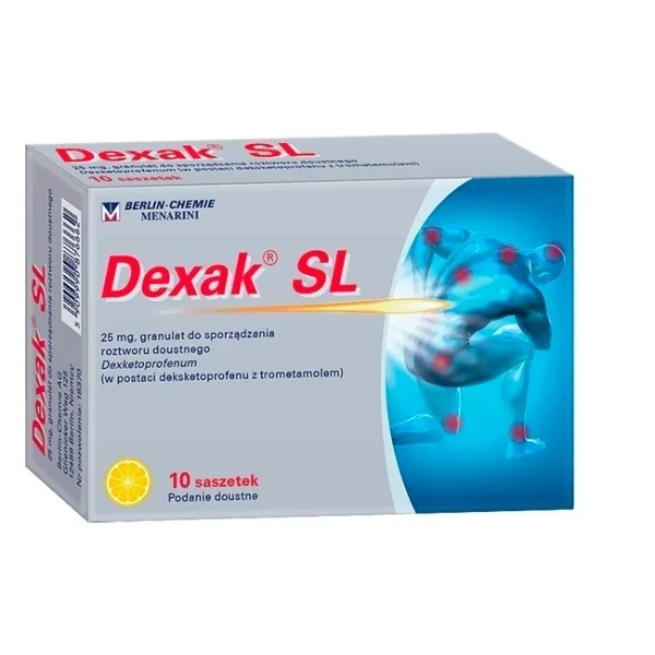 Dexak SL 25 mg, granulat do sporządzania roztworu doustnego, 10 saszetek