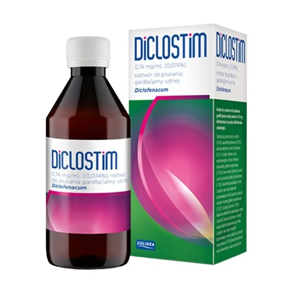 Diclostim 0,74 mg/ml, roztwór do płukania jamy ustnej, 250 ml