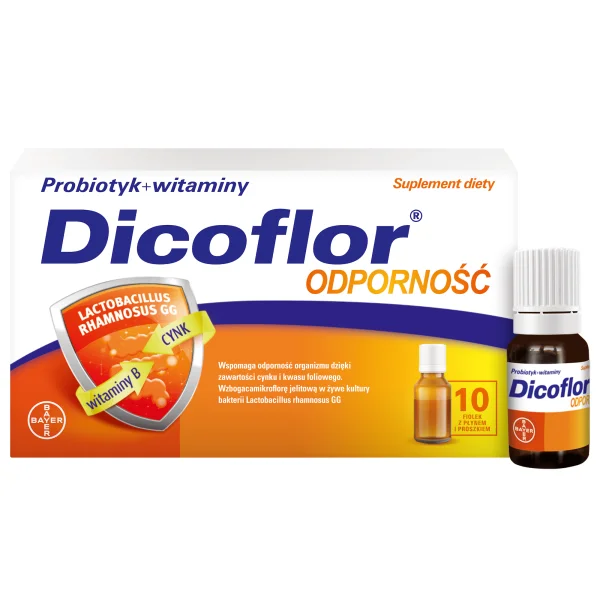 Dicoflor Odporność, dla dzieci od 3 roku i dorosłych, 10 ml x 10 fiolek
