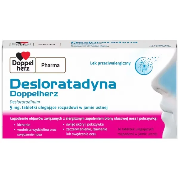 Desloratadyna Doppelherz 5 mg, 10 tabletek