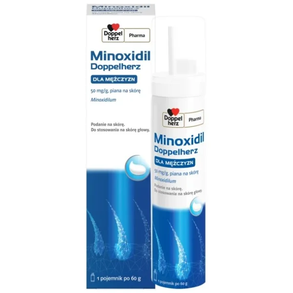 Doppelherz Minoxidil dla mężczyzn 50 mg/g, piana na skórę, 60 ml