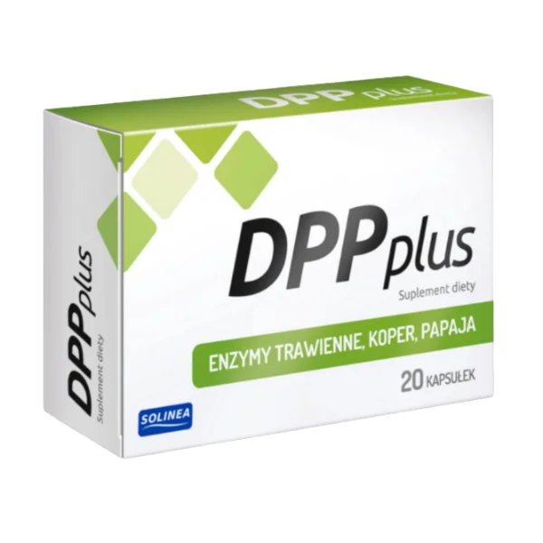 DPP Plus, enzymy trawienne, koper, papaja, 20 kapsułek