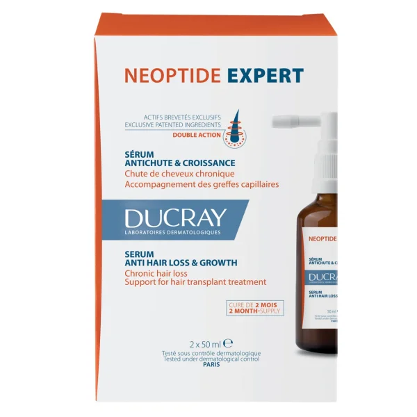 Durcay Neoptide Expert, serum zapobiegające wypadaniu włosów i wspomagajace porost, 2 x 50 ml