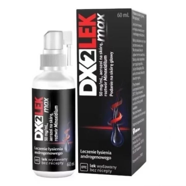 DX2LEK max, 50 mg/mL, aerozol na skórę, 60 ml