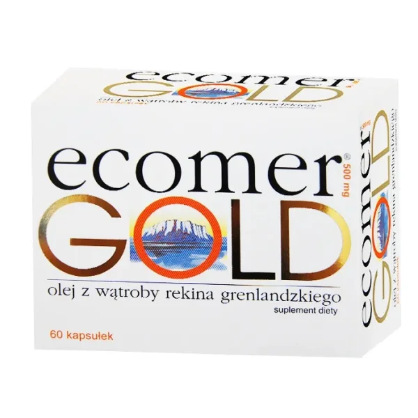 Ecomer Gold, olej z wątroby rekina grenlandzkiego, 60 kapsułek