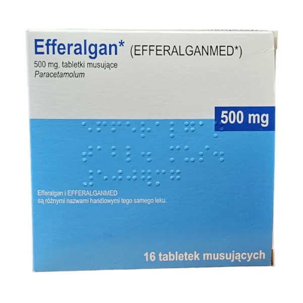 Efferalgan 500 mg, 16 tabletek musujących (import równoległy)