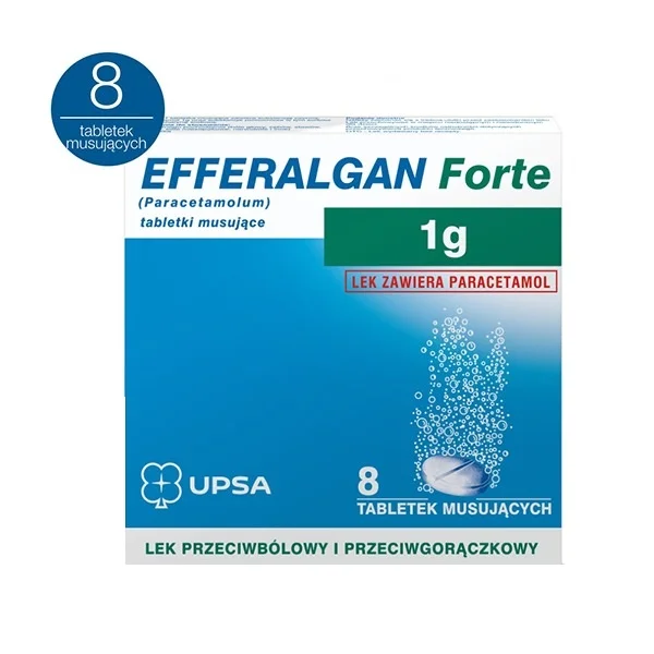 Efferalgan Forte 1 g, 8 tabletek musujących