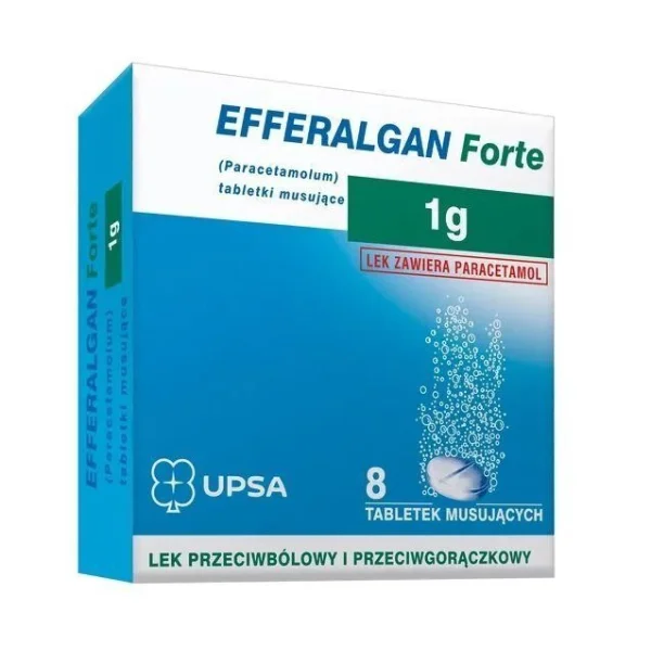Efferalgan Forte 1 g, 8 tabletek musujących (import równoległy)