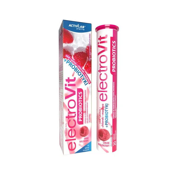 Activlab Pharma ElectroVit Probiotics, smak malinowy, 20 tabletek musujących