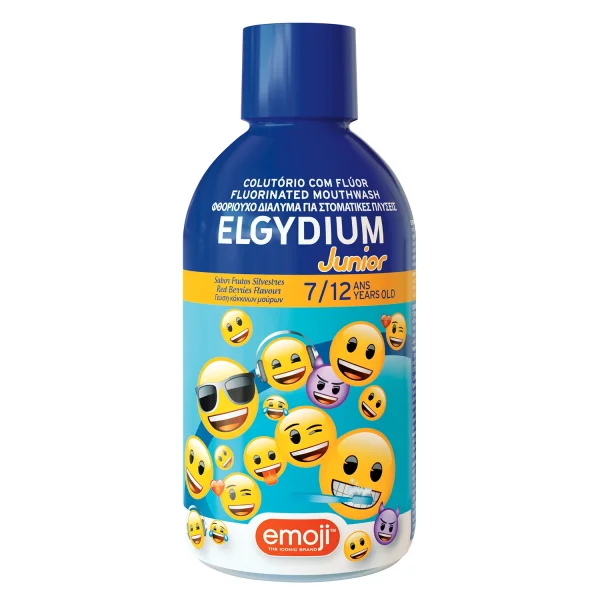 Elgydium Junior, przeciwpróchnicowy płyn do płukania jamy ustnej z fluorem, 7-12 lat, 500 ml