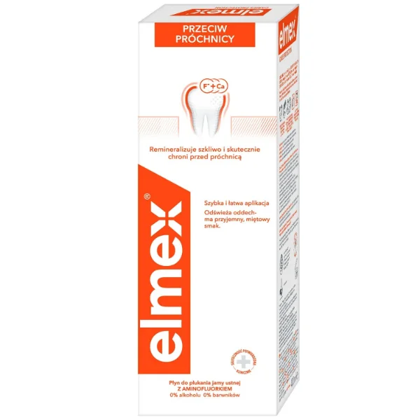 Elmex Przeciw Próchnicy, płyn do płukania jamy ustnej, 400 ml