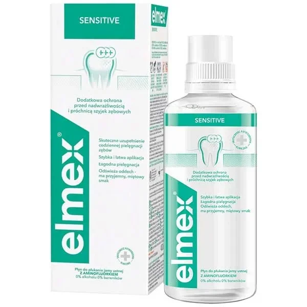 Elmex Sensitive, płyn do płukania jamy ustnej, 400 ml