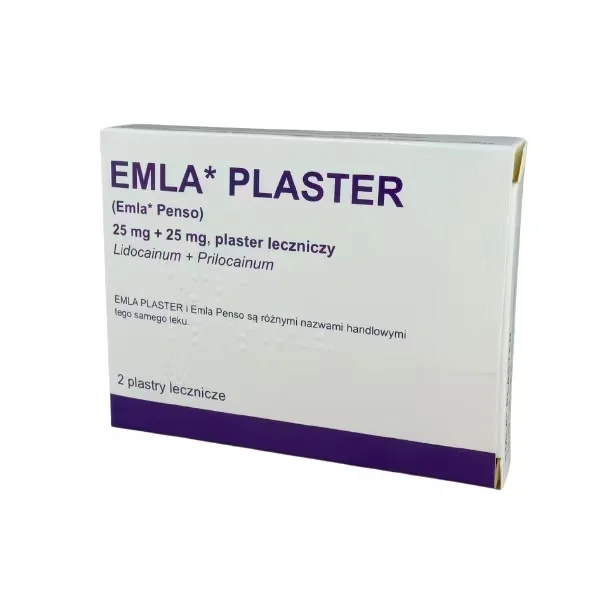 Emla Plaster 25 mg + 25 mg, Plaster leczniczy, 2 sztuki (import równoległy Delfarma)