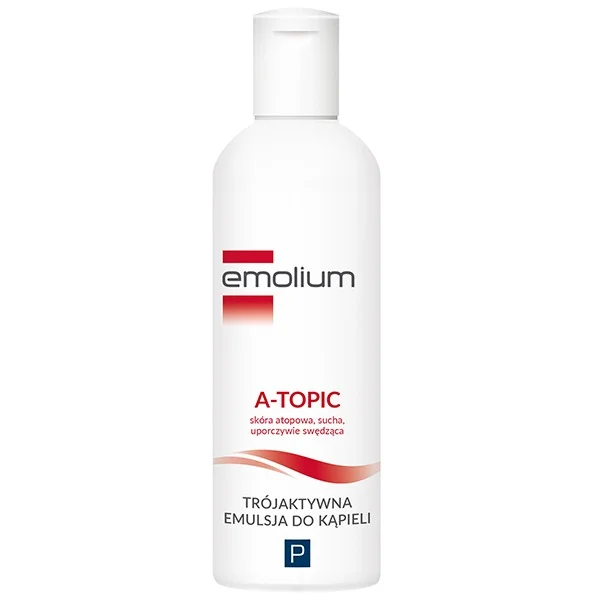 Emolium A-Topic, trójaktywna emulsja do kąpieli, od 1 miesiąca, 200 ml