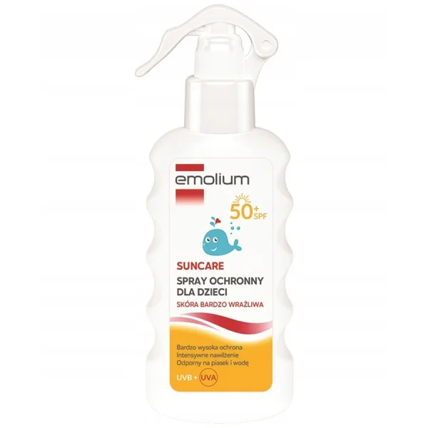Emolium Suncare, spray ochronny dla dzieci od 1 roku życia, SPF 50+, 175 ml