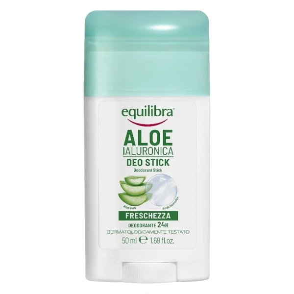 Equilibra Aloe Ialuronica, aloesowy dezodorant w sztyfcie z kwasem hialuronowym, 50 ml