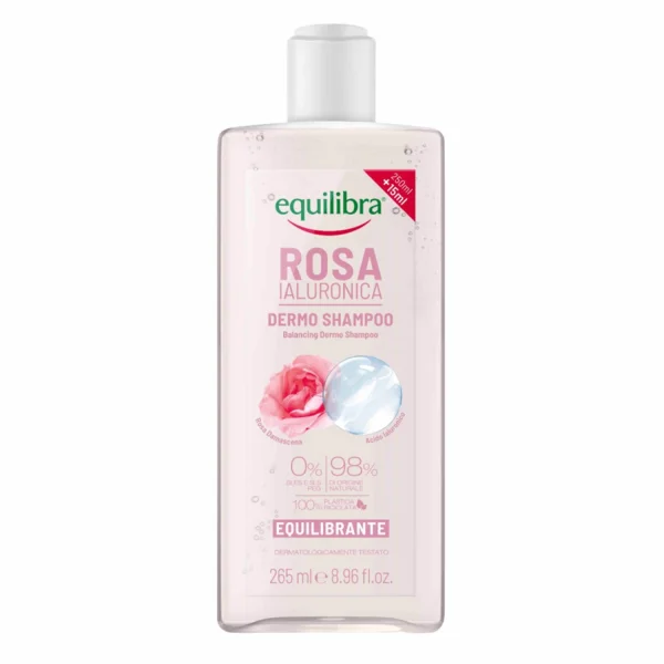Equilibra Rosa, szampon równoważący, róża i kwas hialuronowy, 265 ml