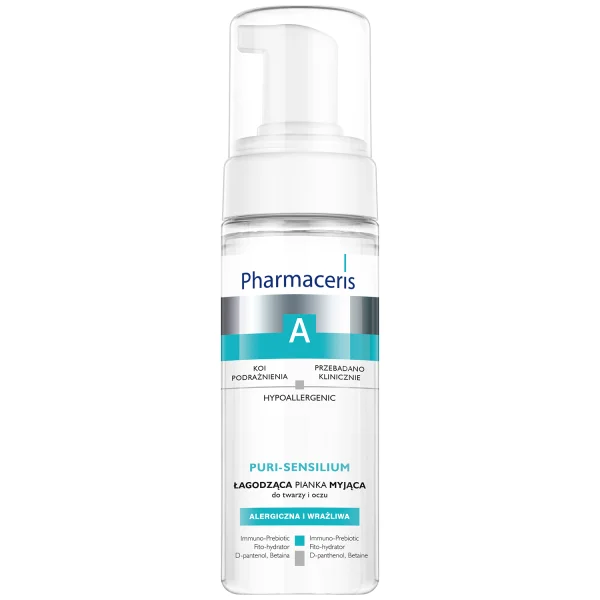 Pharmaceris A Puri-Sensilium, łagodząca pianka myjąca do twarzy i oczu, skóra alergiczna i wrażliwa, 150 ml
