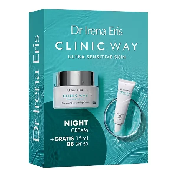 Zestaw Dr Irena Eris Clinic Way Ultra Senitive Skin, krem na noc 50 ml + krem BB 15 ml