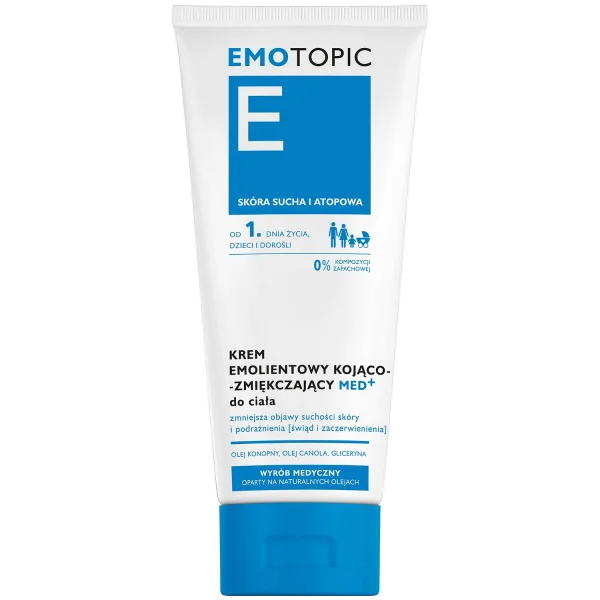 Emotopic E, krem emolientowy kojąco-zmiękczający do ciała, dla dorosłych i dzieci od 1 dnia życia, 200 ml
