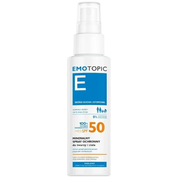 Pharmaceris Emotopic, mineralny spray ochronny do twarzy i ciała, SPF 50, 100 ml