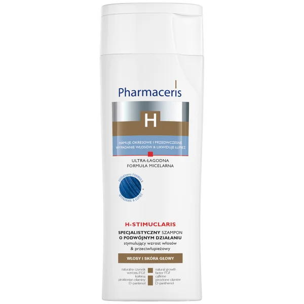 Pharmaceris H Stimuclaris, szampon stymulujący wzrost włosów & przeciwłupieżowy, 250 ml