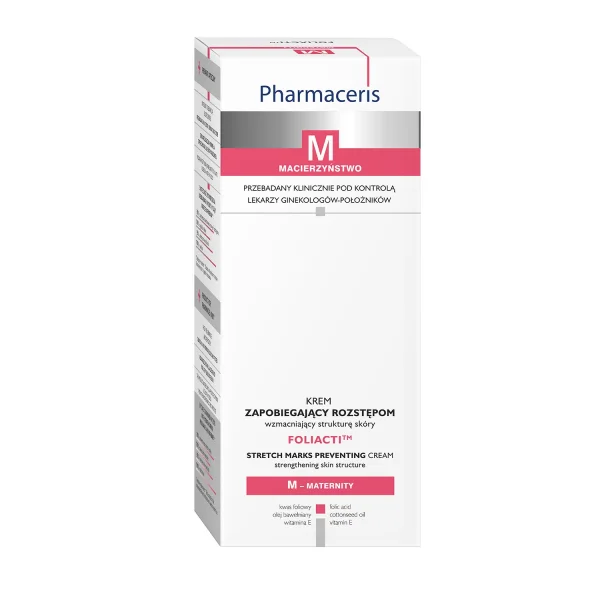 Pharmaceris M Foliacti, krem zapobiegający rozstępom wzmacniający strukturę skóry, 150 ml