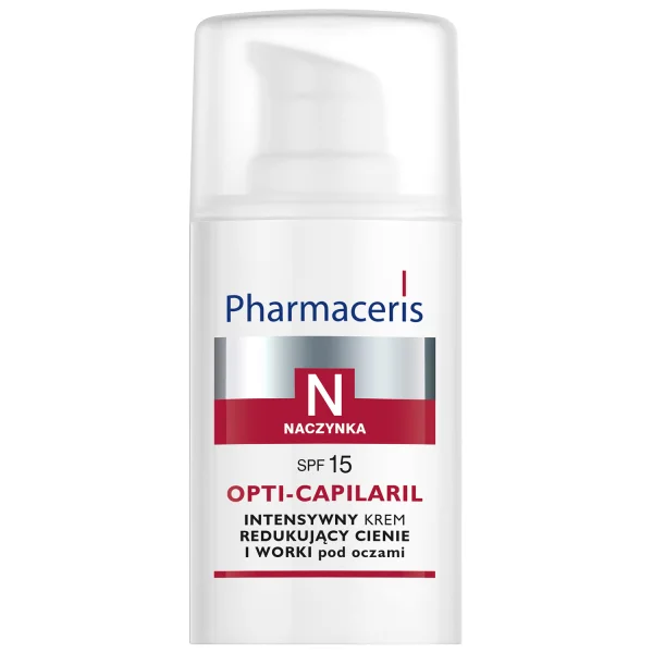 Pharmaceris N Opti-Capilaril, intensywny krem redukujący cienie i worki pod oczami, SPF 15, 15 ml