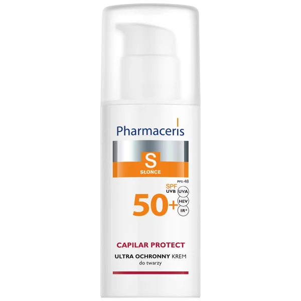 Pharmaceris S Capilar & Sun Protect, krem ochronny, skóra naczynkowa i z trądzikiem różowatym SPF 50+, 50 ml
