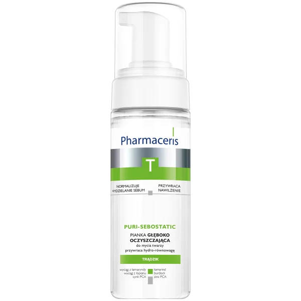 Pharmaceris T Puri-Sebostatic, pianka głęboko oczyszczająca do mycia twarzy, przywraca hydro równowagę, 150 ml