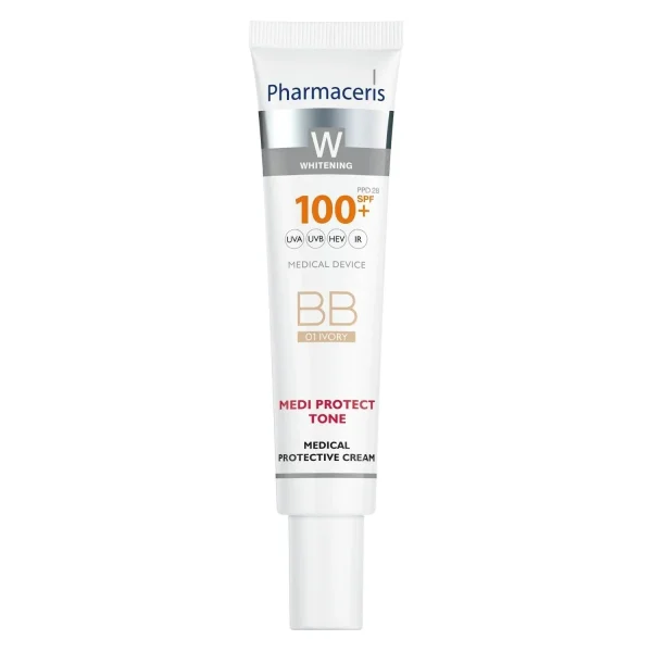 Pharmaceris W Medi Protect Tone, Medyczny krem ochronny BB SPF100+, 01 Ivory, 40 ml